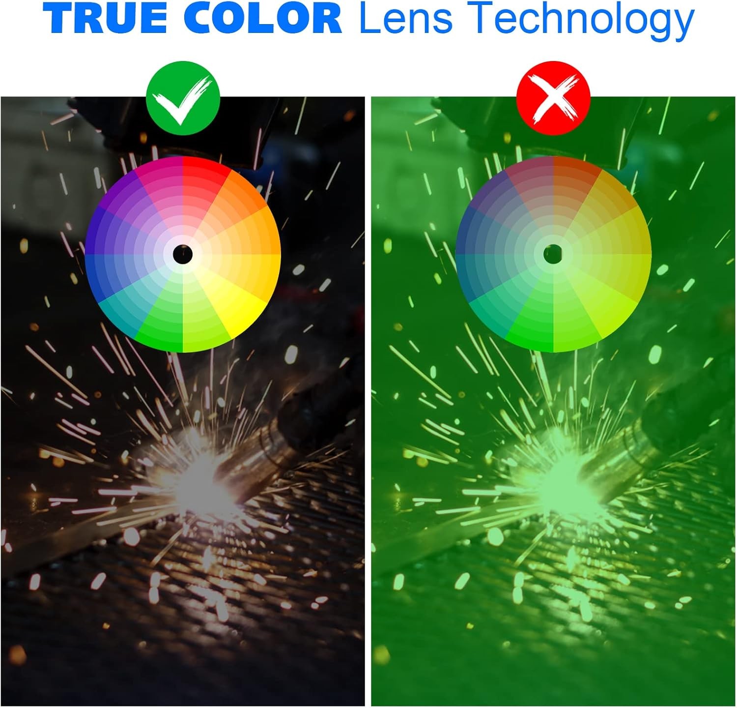 2X True Color Solar Powered Auto Darkening Welding Hood Helmet for TIG MIG ARC