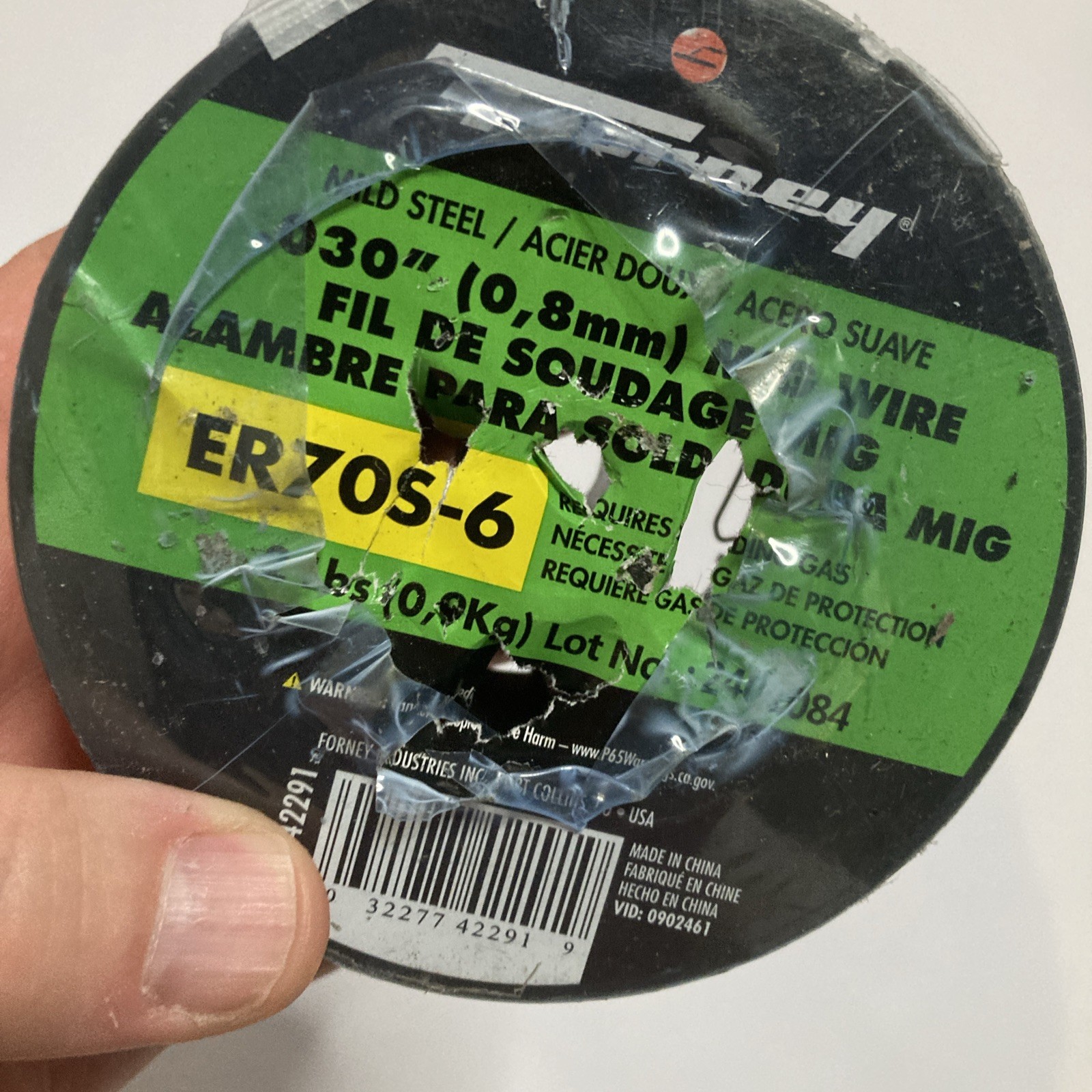 Forney MIG Wire Mild Steel Spool 2lbs Pack ER70S-6 42291 .030″ Dia Genuine OEM