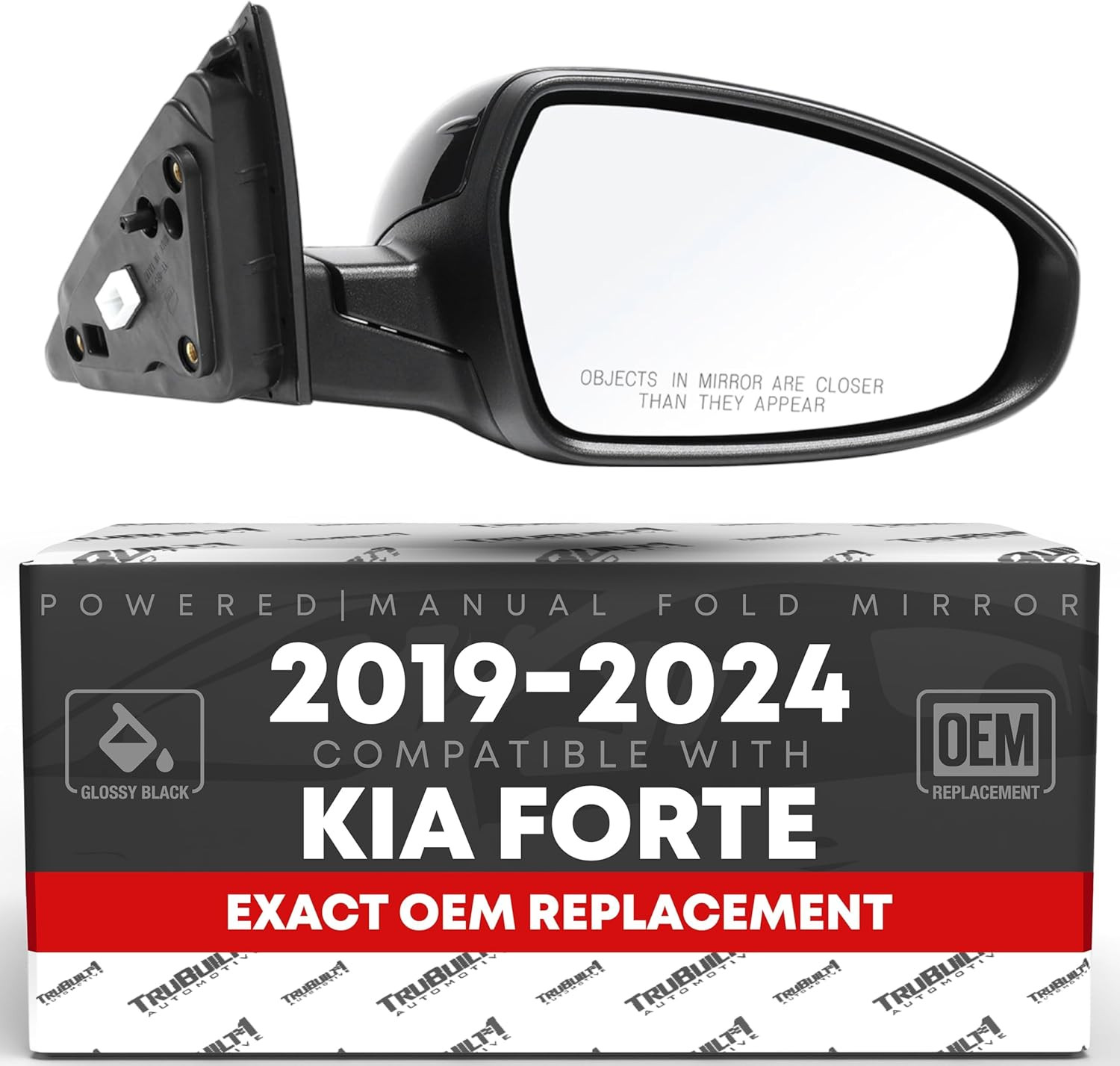 Passenger Side Mirror Replacement – Compatible with 2019-2024 Kia Forte – Powere