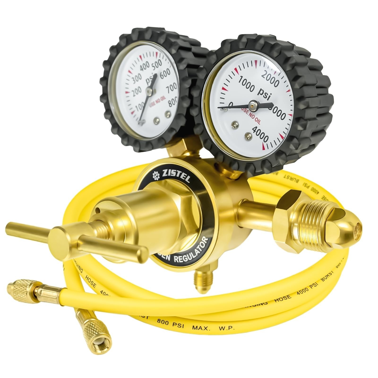 Nitrogen Regulator with 0-800PSI Delivery Pressure, 6.6Ft Hose CGA580 Inlet C…