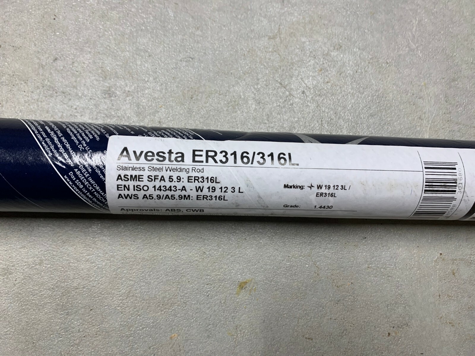 Airgas 10 Pounds Avesta 3/32″ X 36″ ER316L Stainless Steel TIG Welding Rod 10#