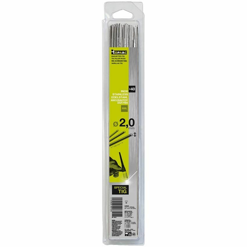 GYS 40 TIG Welding Rods Stainless Steel 308L Ø 2mm 330mm Blister 0.33kg 087255