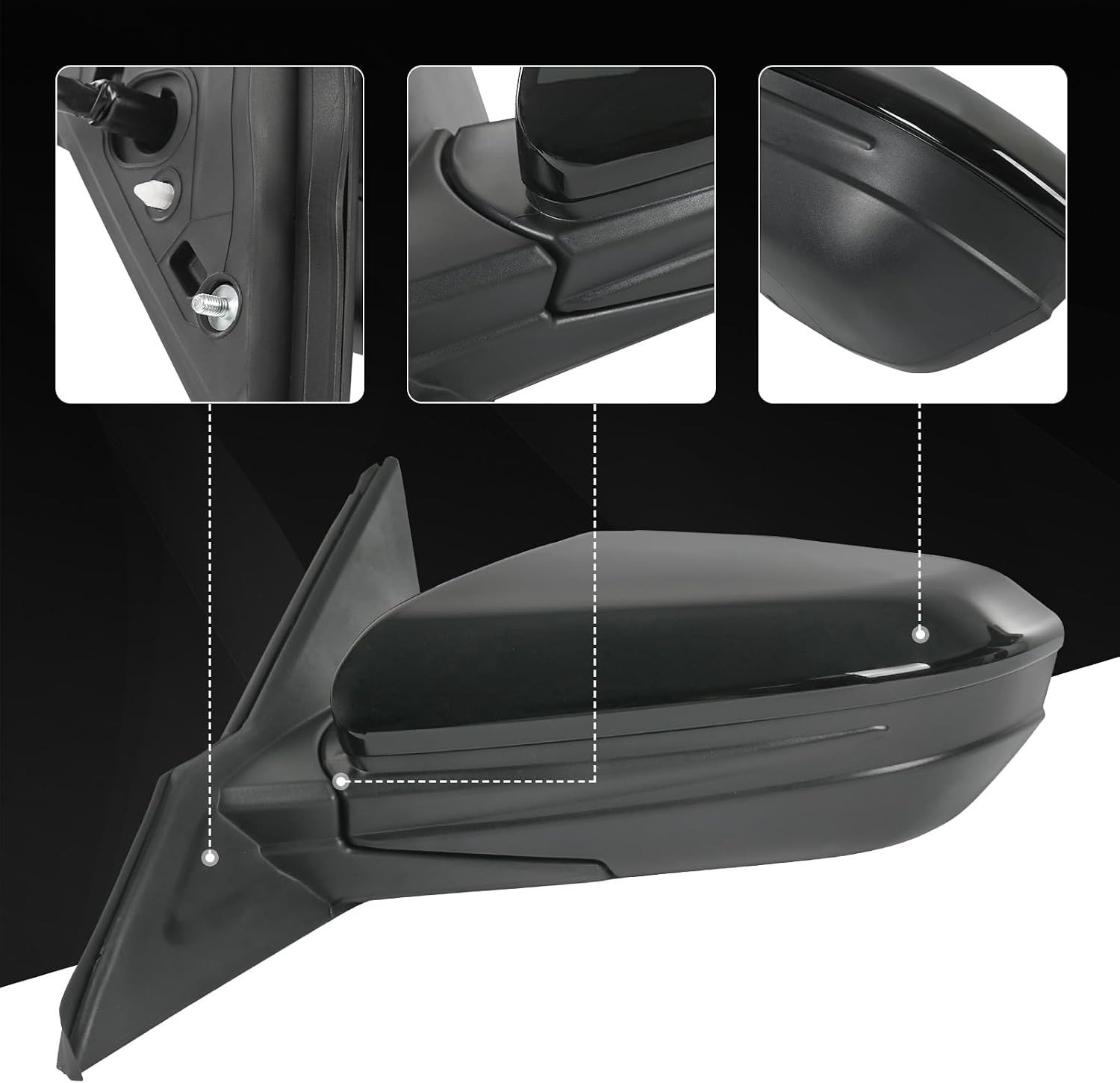 Door Mirror Left Driver Side Replacement for Honda Civic 2016-2021, Replace HO13