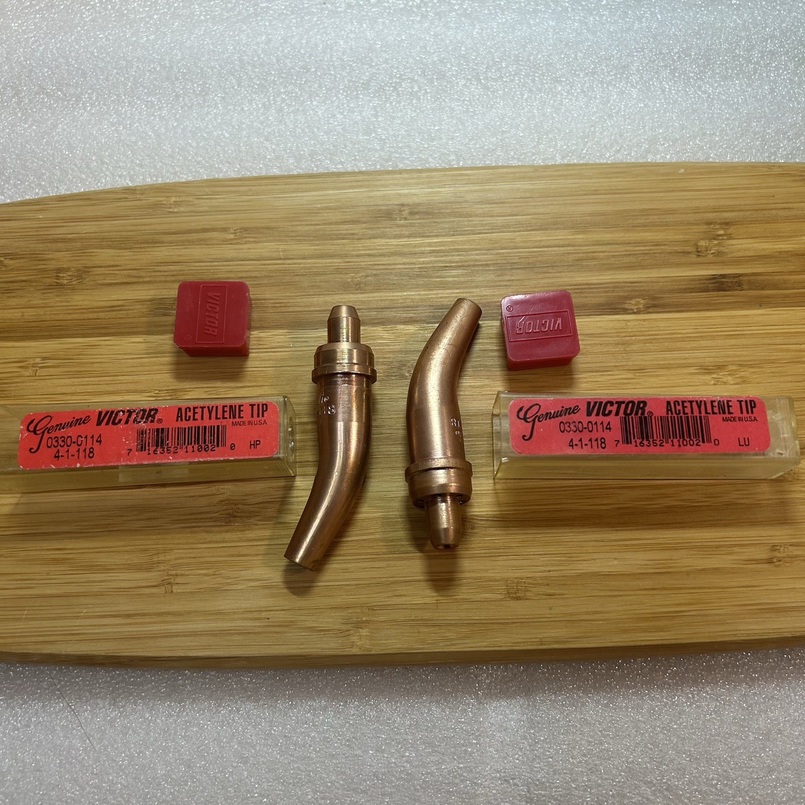 2 Victor 4-1-118 Acetylene Cutting Torch Tip Nozzle