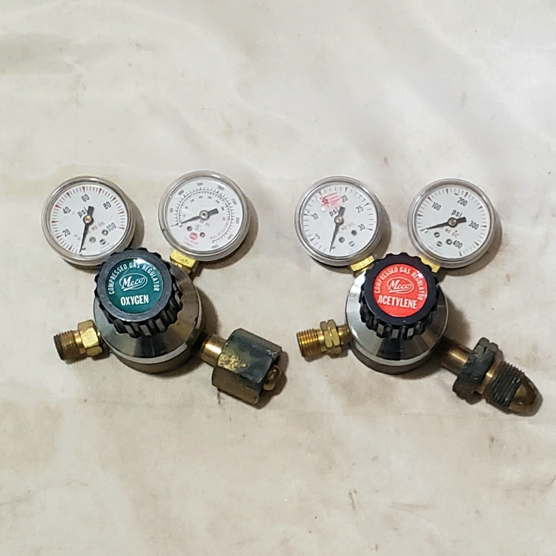 Meco 63103 Type A Regulator Set Oxygen Acetylene For Cutting Welding Torch