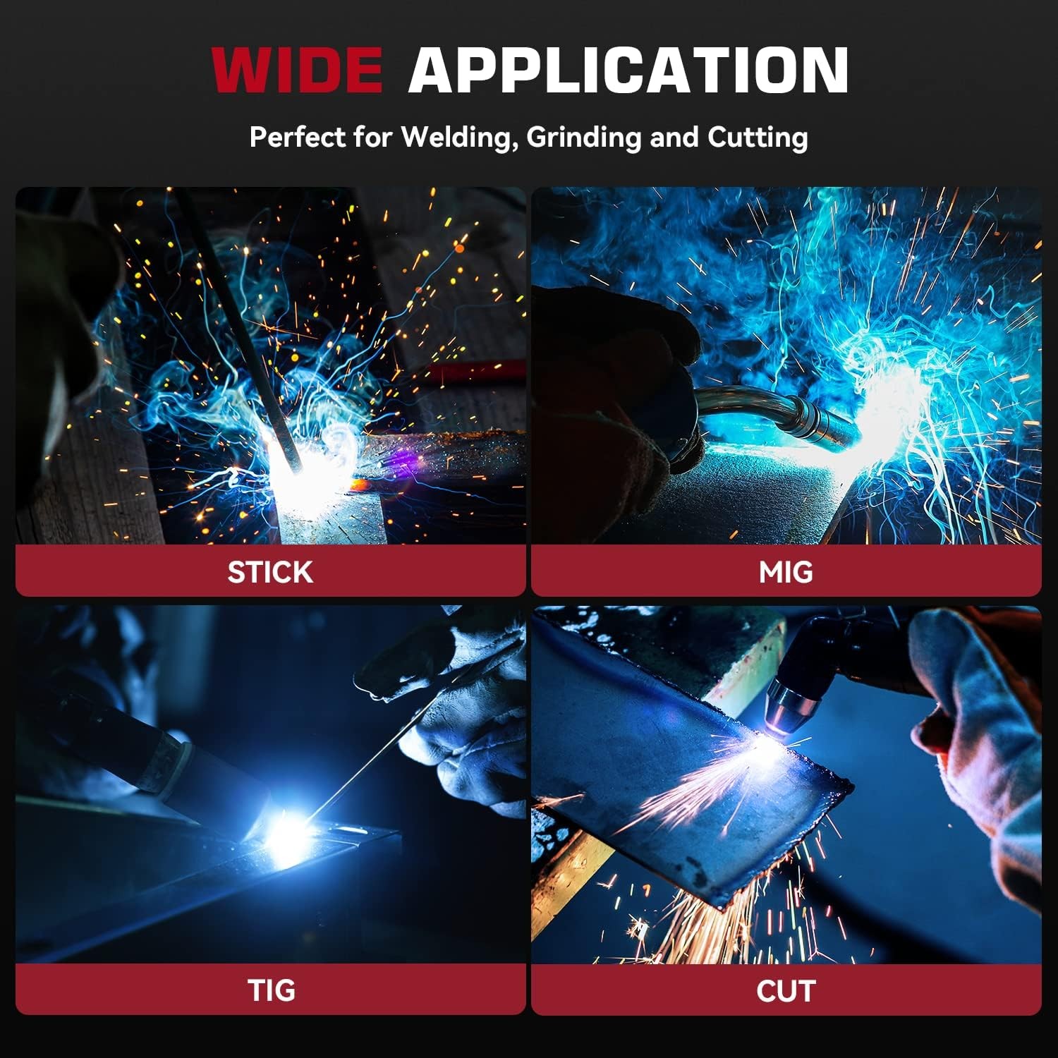 ARCCAPTAIN Auto‑Darkening Welding Helmet 1/1/1/1 True‑Color Weld Hood Helmet
