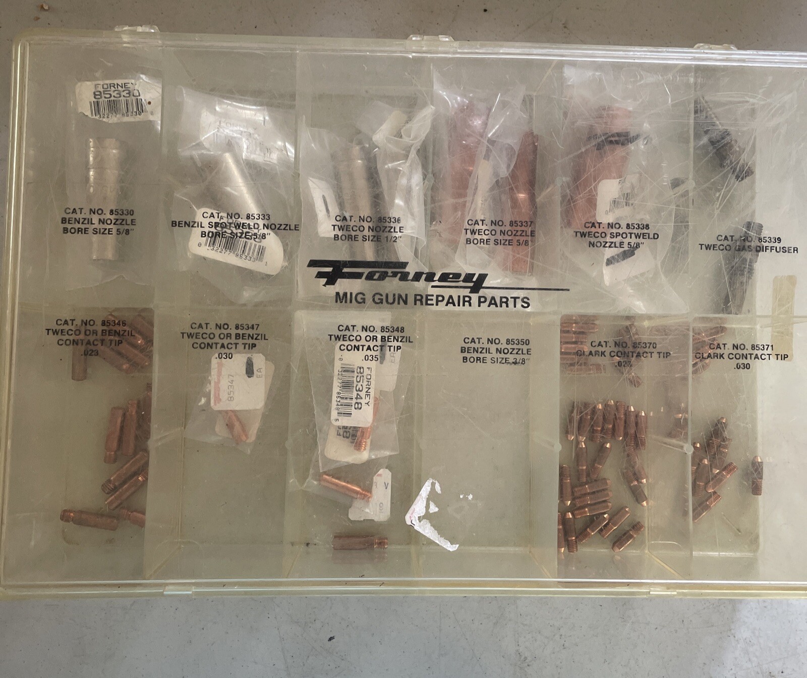 Forney Large Lot Mig Gun Various Repair Parts Kit With Case See The Photos
