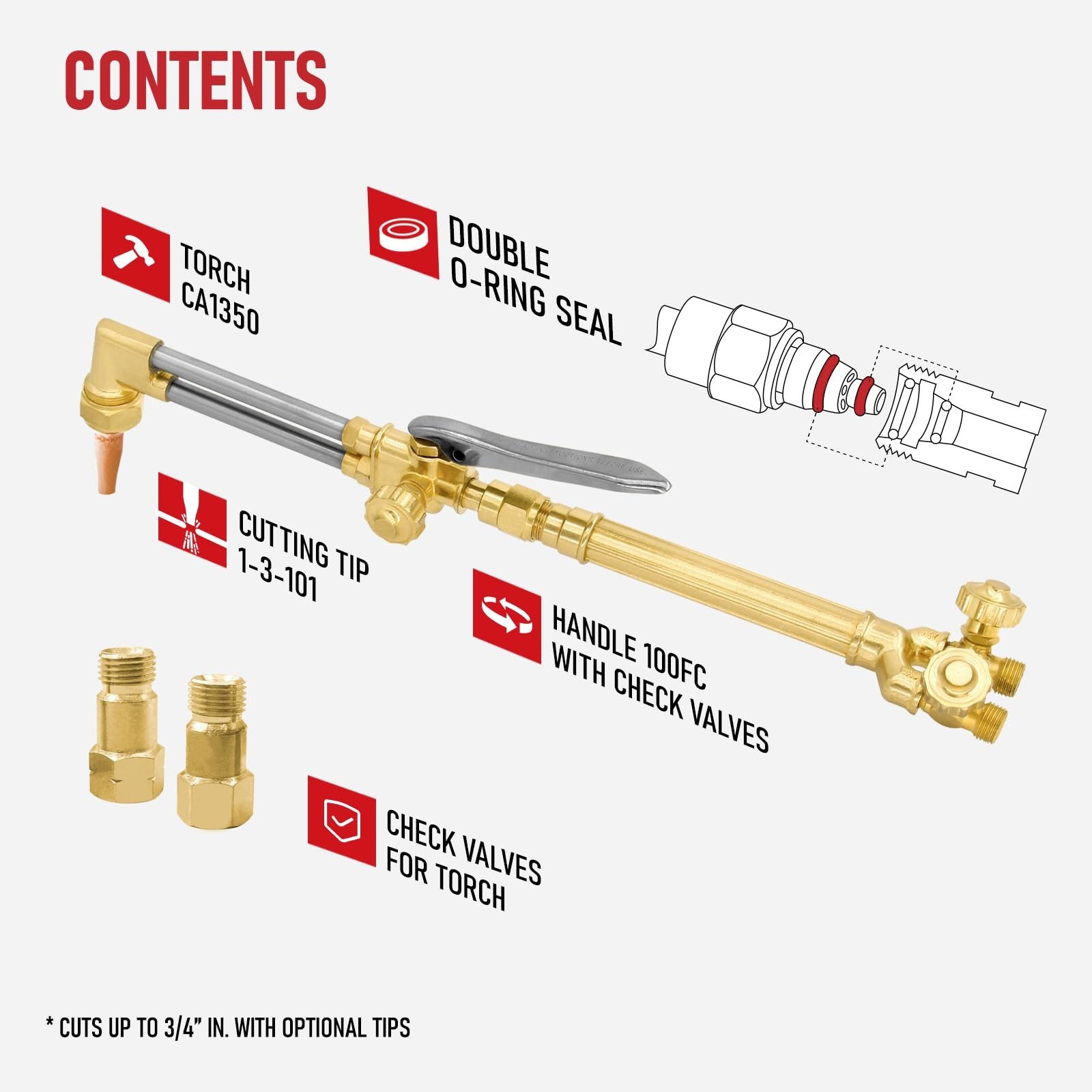 RX WELD V-Style Cutting Torch, Medium Duty, Check Valve | Oxy acetylene, A135…