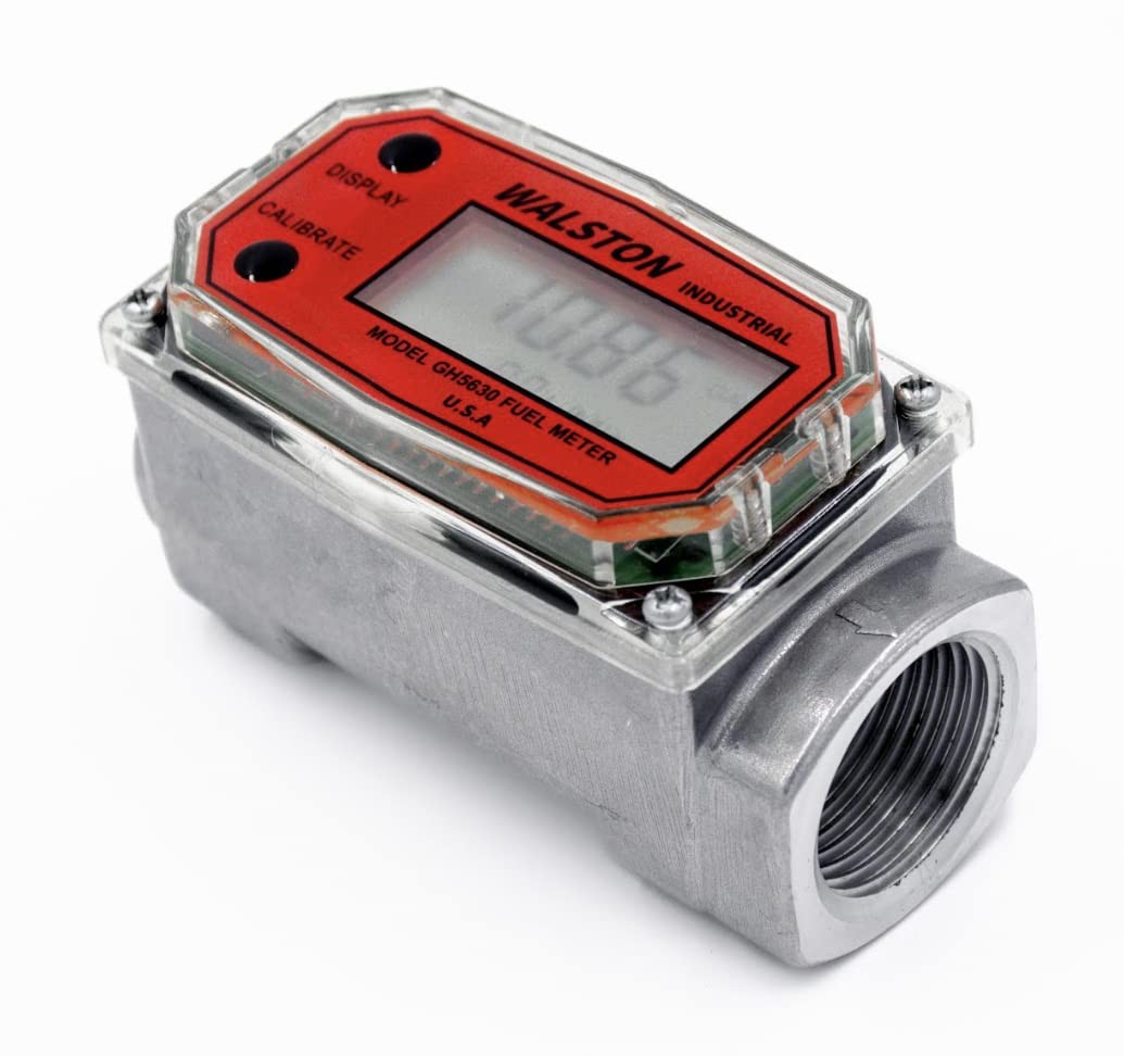 WALSTON INDUSTRIAL GH-5630 Digital Fuel Meter 1 Inch, Fuel Meter for Diesel, …