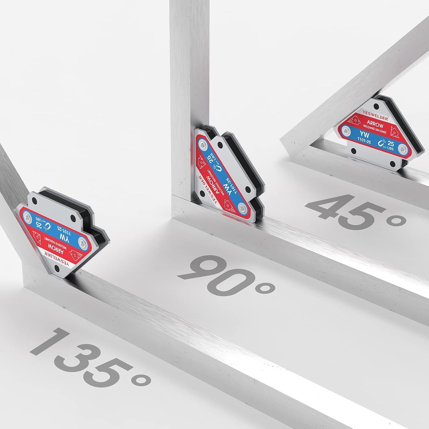 Durable Arrow-Shaped Welding Magnets