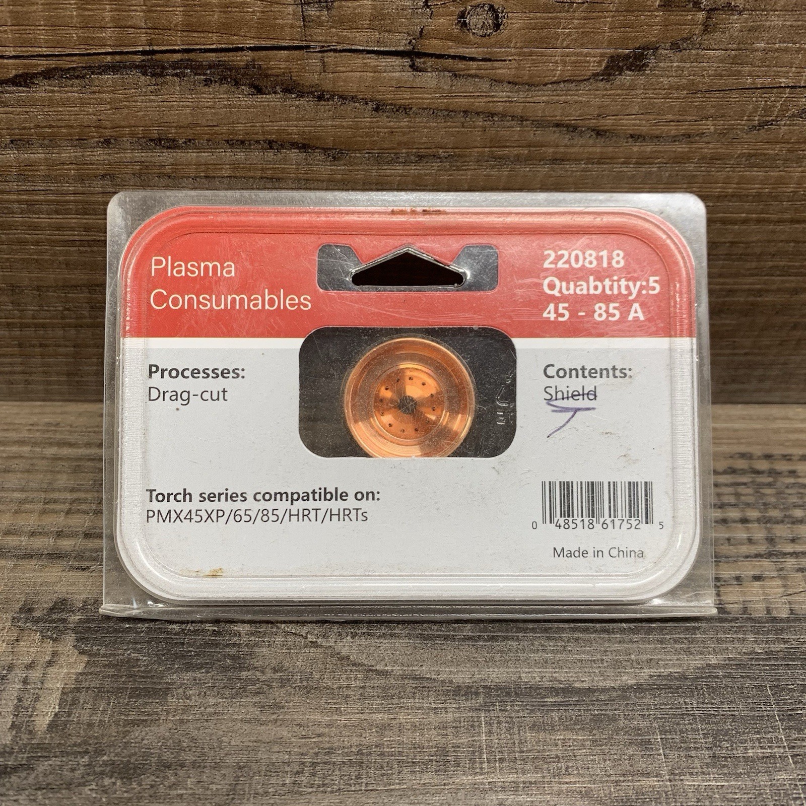 Plasma Consumables 220818 Drag-cut Shield 45 – 85 A for PMX45XP/65/85/HRT/HRTs