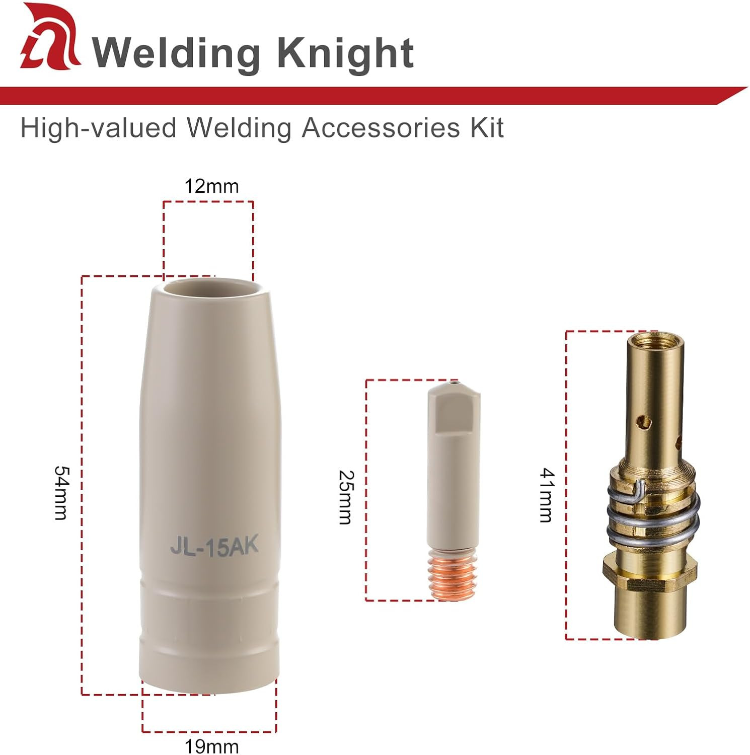 MIG Welding Tips Non-Stick Coated Ceramic Nozzle .030″ Kit | Replacement MB15 15
