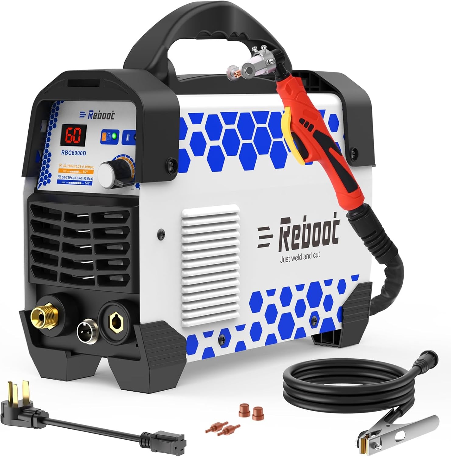 Reboot 60A Plasma Cutter Dual Voltage 120V/240V 1/2 Inch Cut