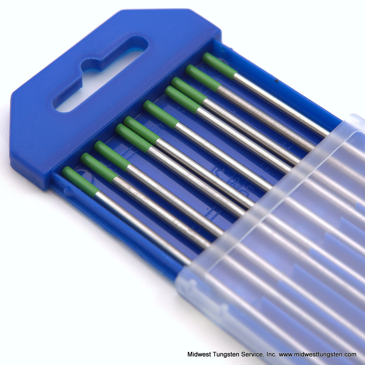 TIG Welding Tungsten Rod Electrodes Pure Tungsten 3/32” x 7” (Green, WP) 10PK