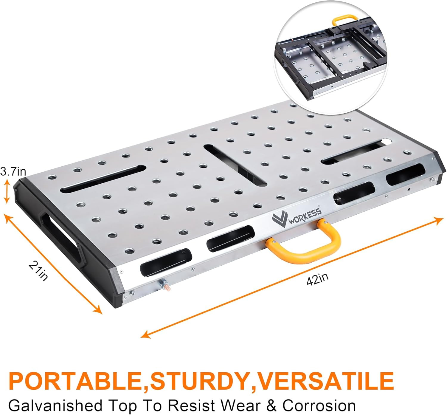 Metal Welding Table Folding 1000 Lbs Load Capacity Heavy Duty Steel Construction