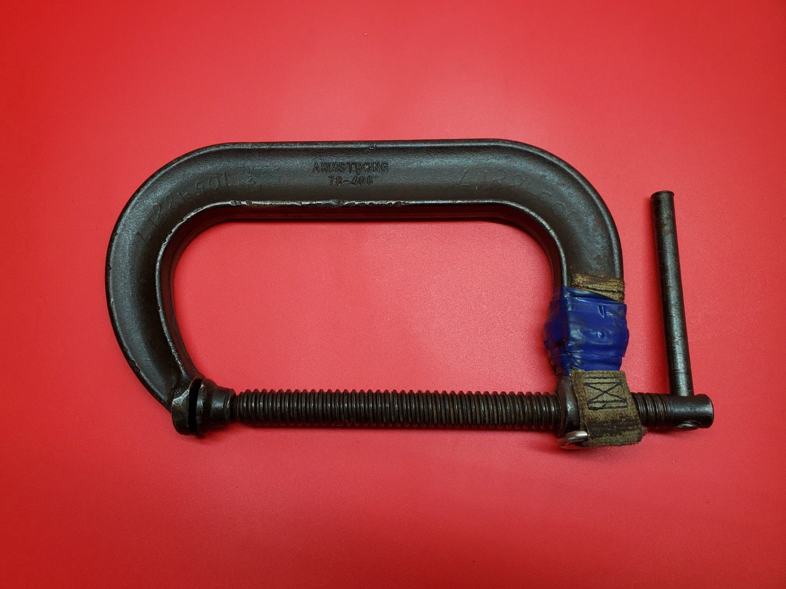 Armstrong 78-406 C-Clamp 6″ Deep Throat Full Screw w/ Tool Tether USA