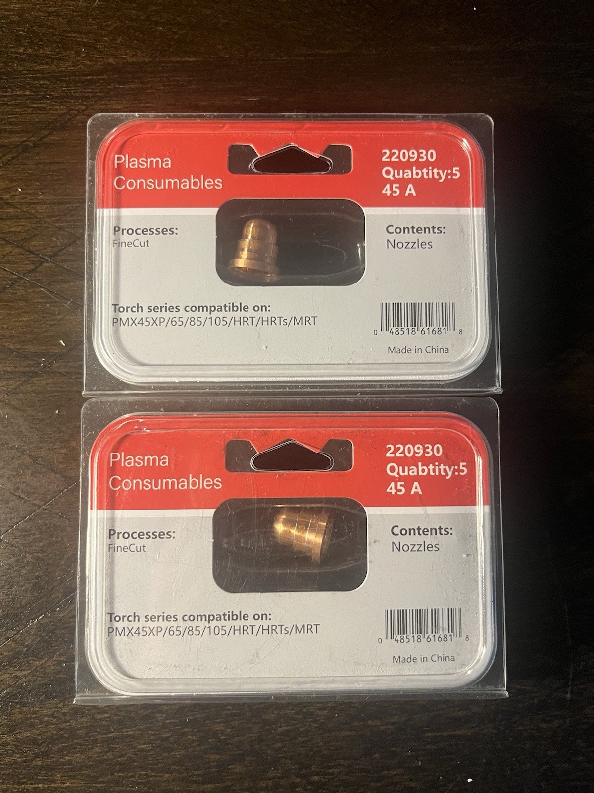 LOT-2 Packs of 5 #220930 Plasma 45A Consumable Nozzles (10 Total)