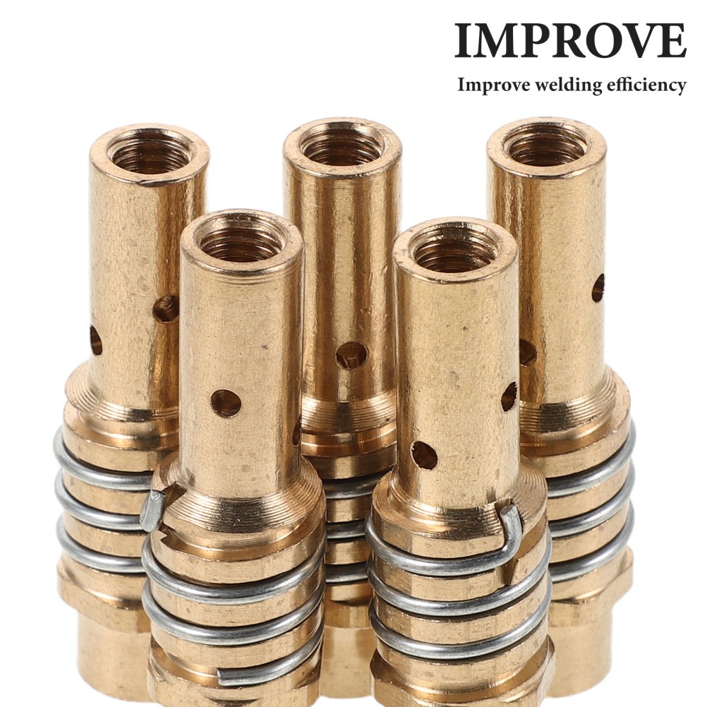 10Pcs Golden Alloy Welding Torch Replacement Contact Tips Holder Durable Parts