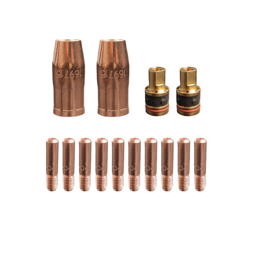 14 pcs .045″ kit MIG Welding Contact Tips Diffuser Nozzle for Miller Hobart