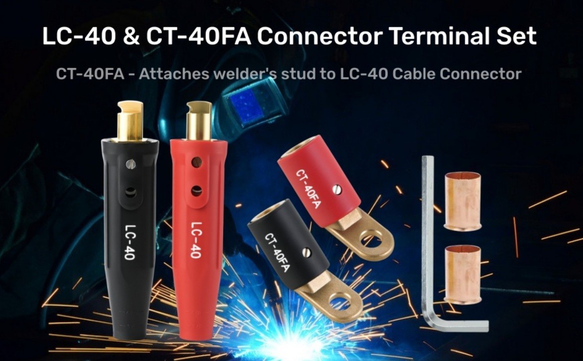 CT-40FA Welding Terminals & LC-40 Male Cable Connectors Welder Leads Connector