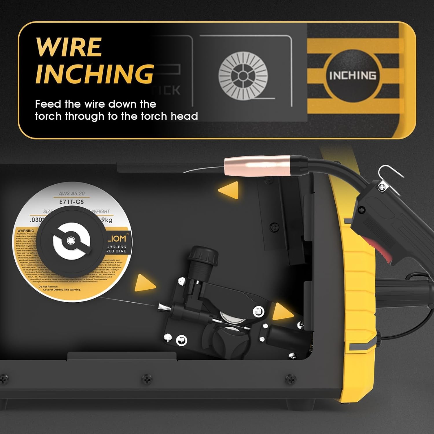 MIG Welder 135A Flux Core/Lift TIG/Stick 3in1 IGBT Welding Machine 110V