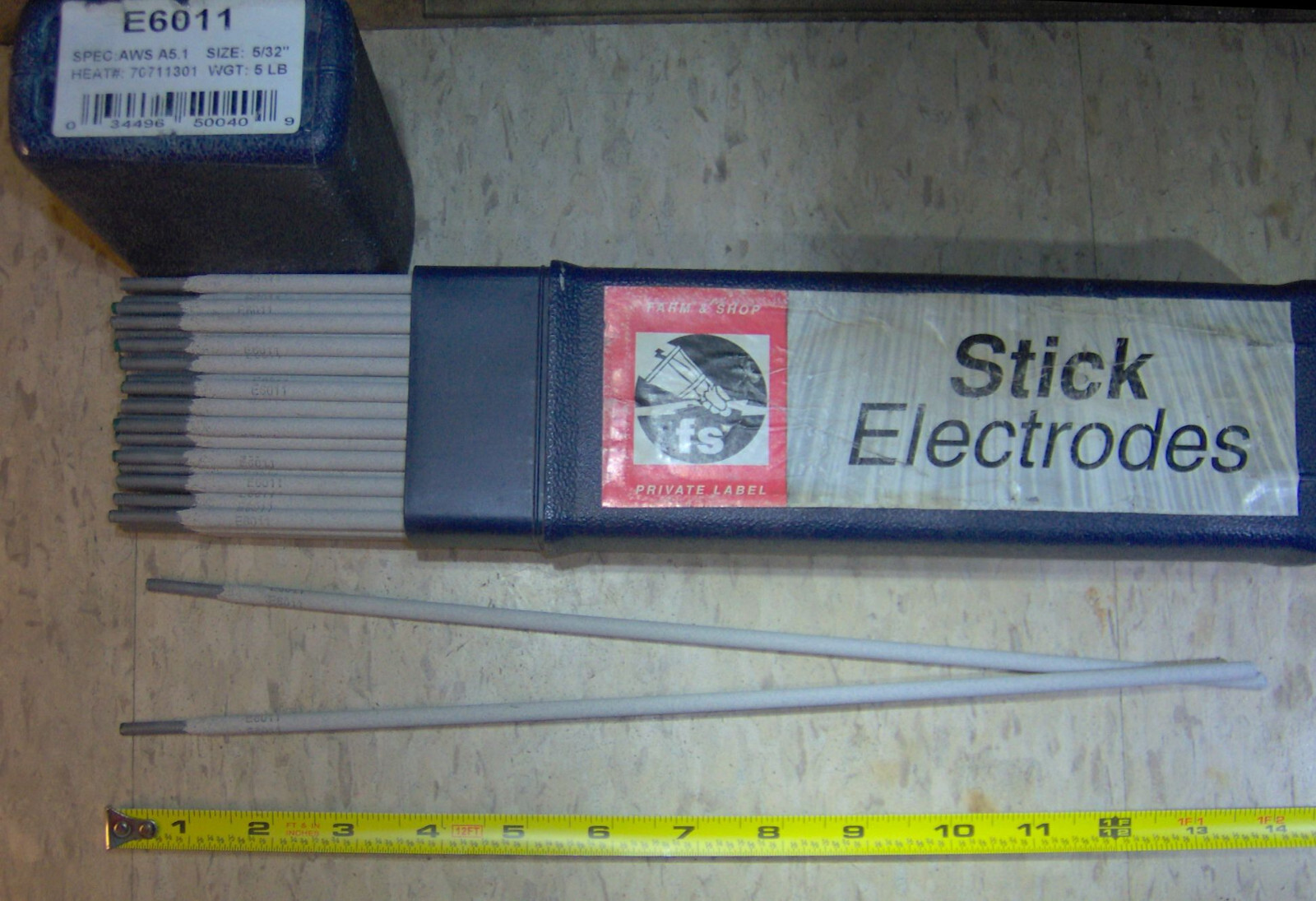E6011 Welding Rods 5/32″ x 14″ Long 5 Pounds = 73 Rods Farm & Shop Private Label