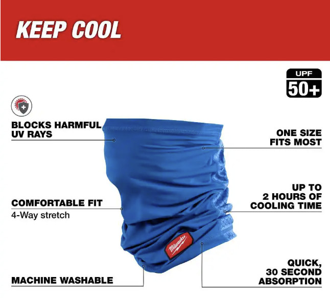COOLING PAK – Milwaukee 48-73-9110 Cooling Cut sleeves & gaiter 48-73-9117 -U50+