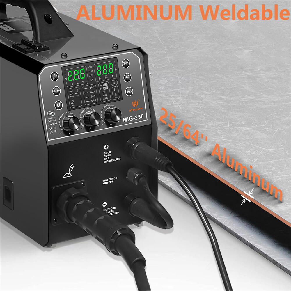 250Amp 2T/4T Gas Gasless MIG / LIFT-TIG/SPOT/Stick MIG Welder for Aluminum,steel