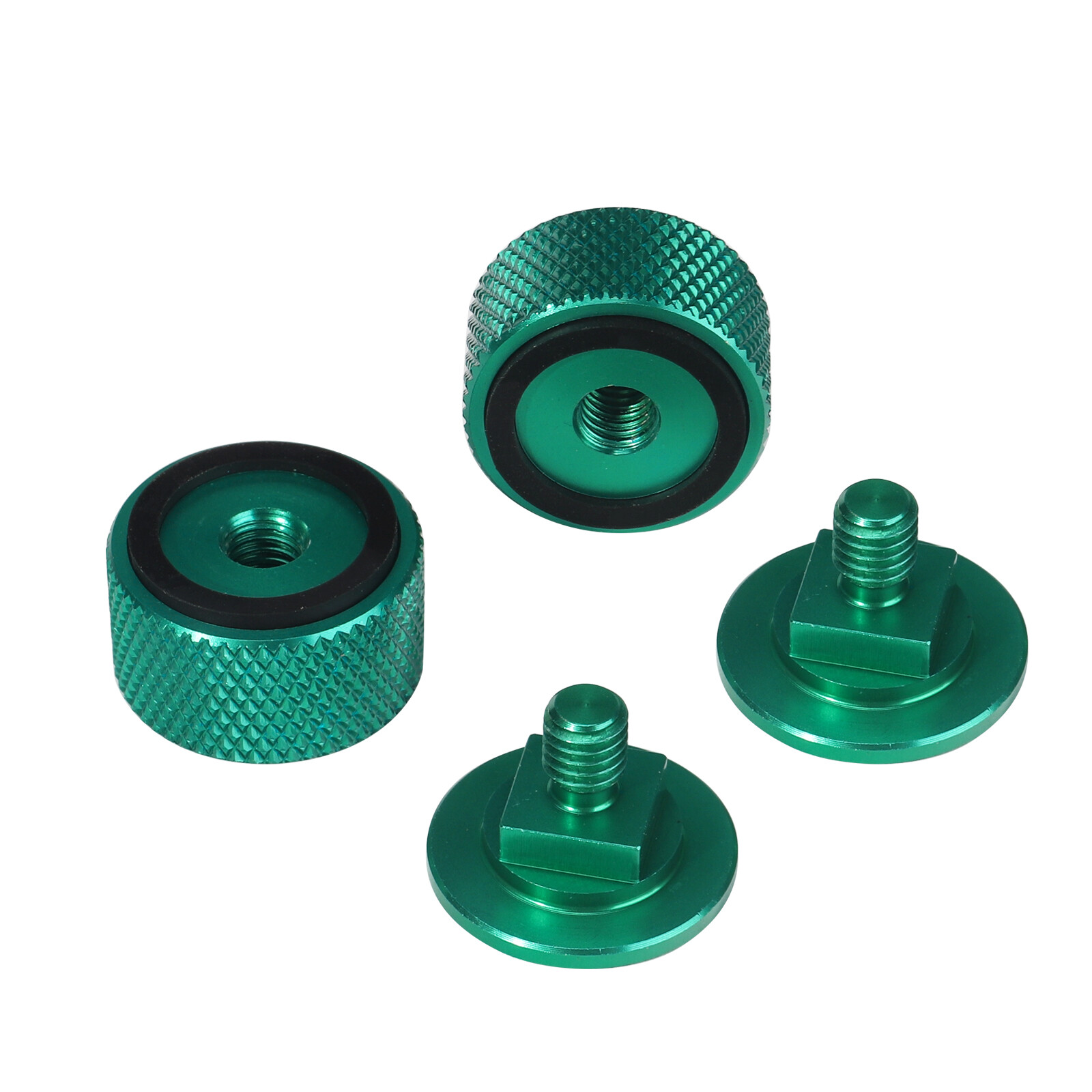 1Pair Green Textured Pipeliner Welding Helmet Fasteners Aluminum