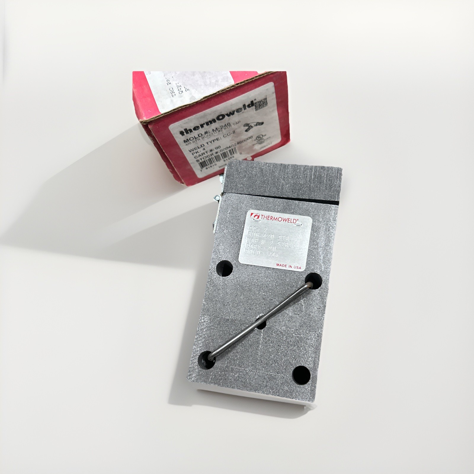 🔴THERMOWELD M-246 EXOTHERMIC MOLD CC-2 WELD TYPE 4/0 STR RUN TO #2 STR TAP‼️