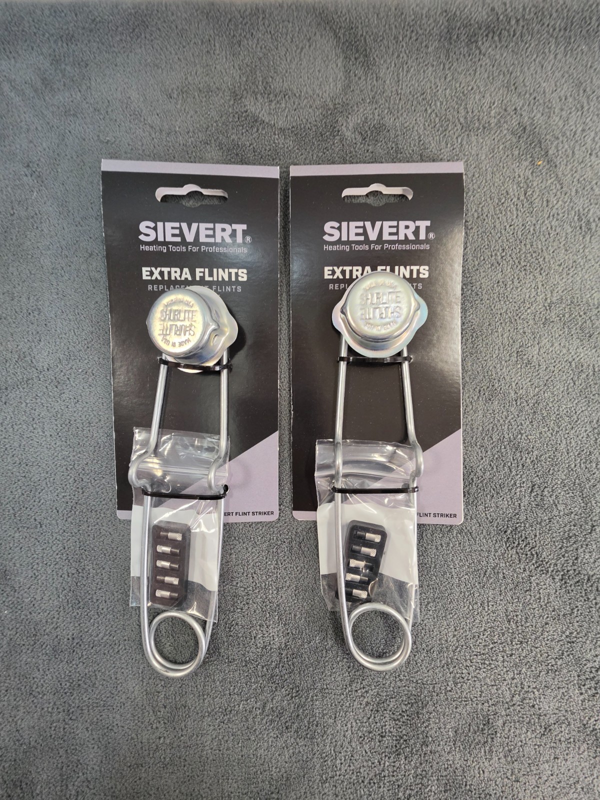 (2) Sievert Flint Strikers W/5 Replacement Flints