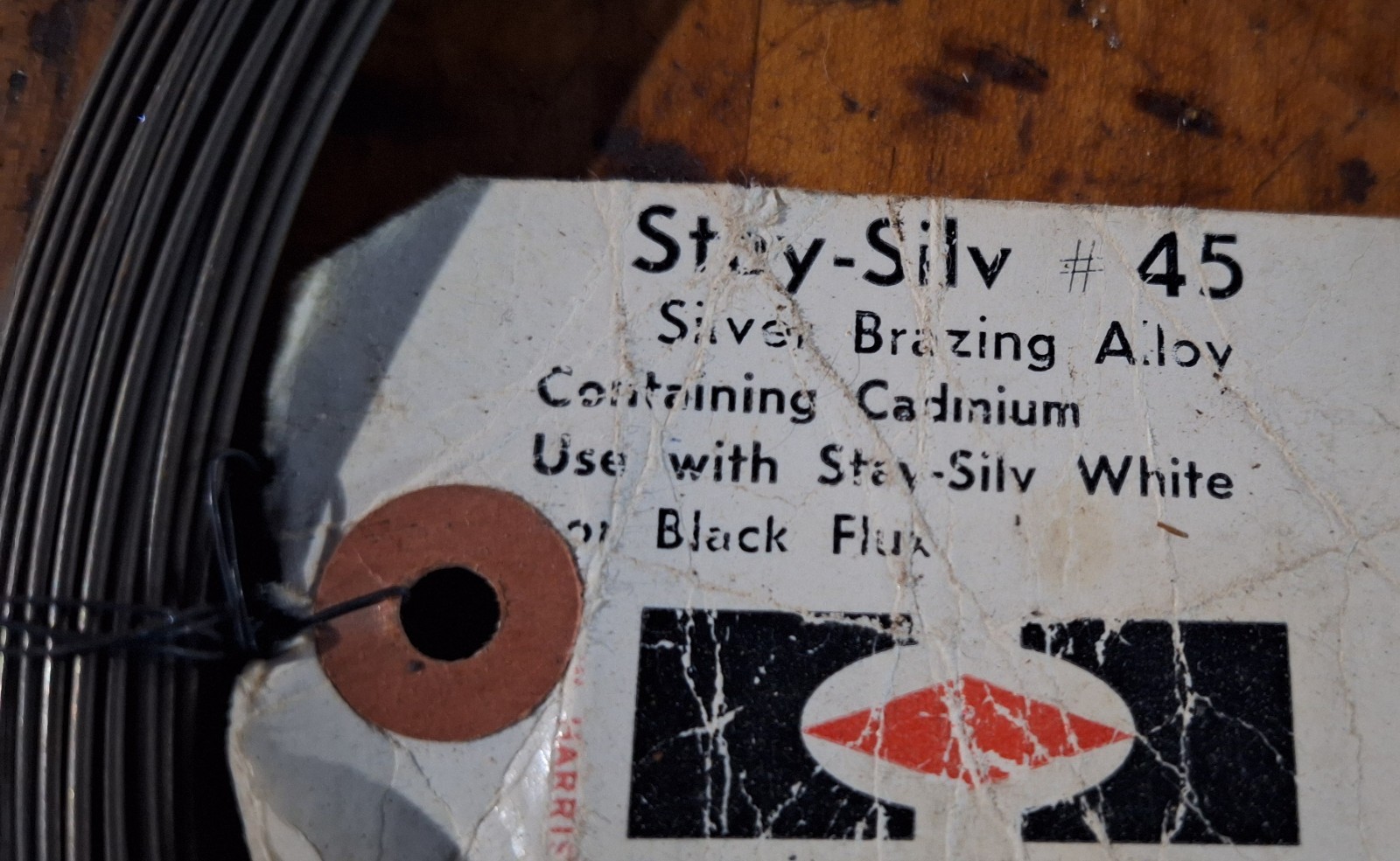 Harris Stay Silv 45 Brazing Wire 3/64 Diameter 15 TROY Ounce Silver w/ Cadmium