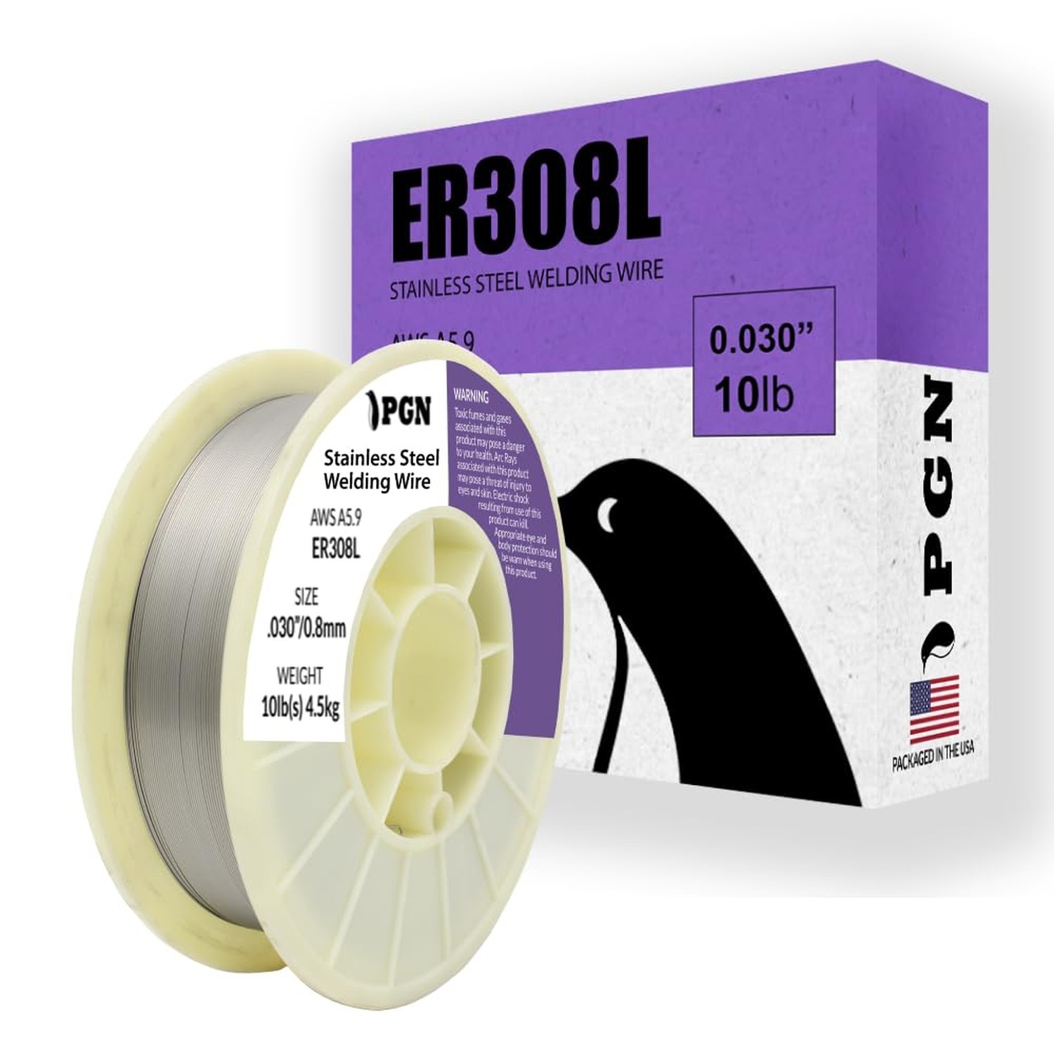 PGN Stainless Steel MIG Welding Wire – ER308L .030 Inch – 10 Pound Spool – Lo…
