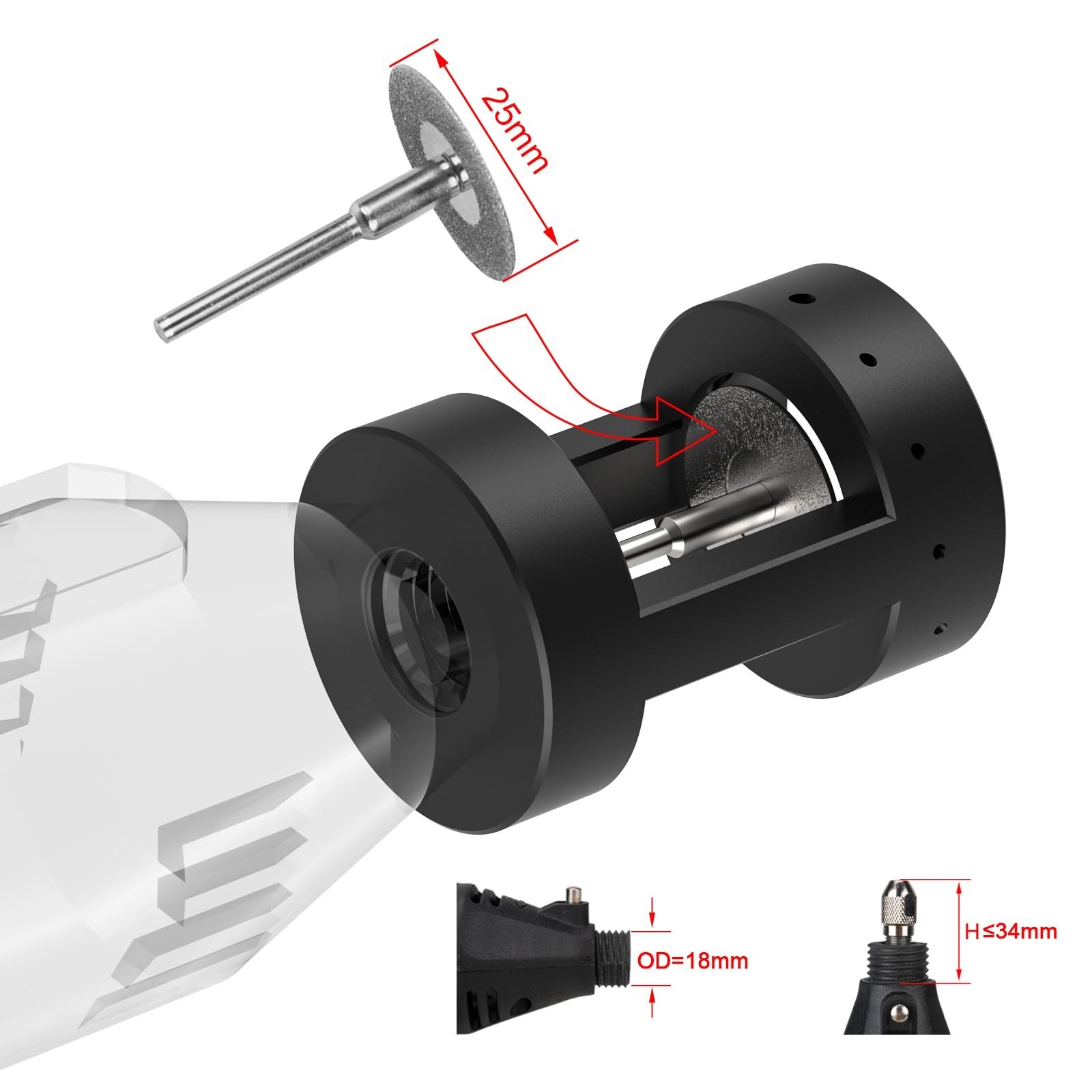 3mirrors Aluminum Tungsten Electrode Sharpener Grinder Head TIG Welding Tool …