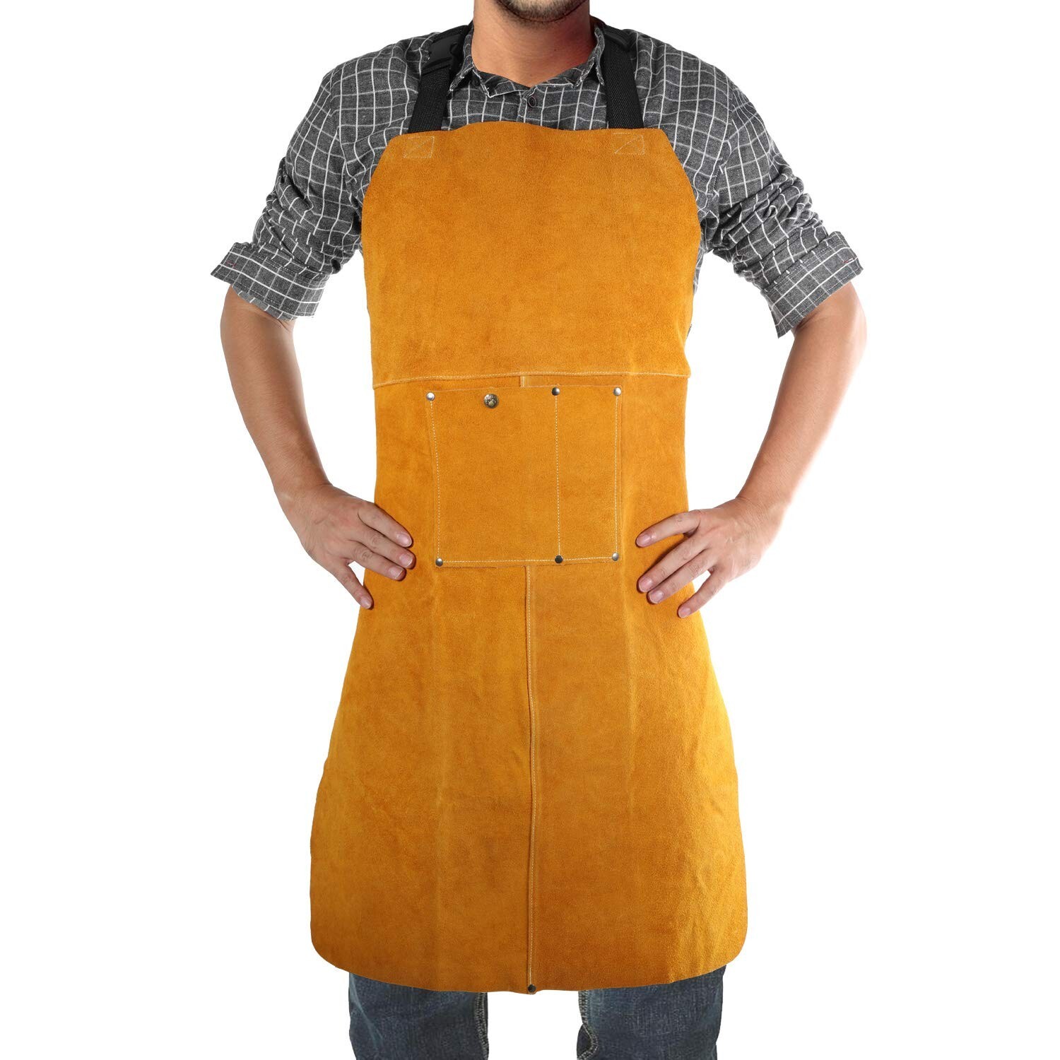Benozit Leather Welding Work Apron,Heat&Flame Resistant, Protective Clothing …