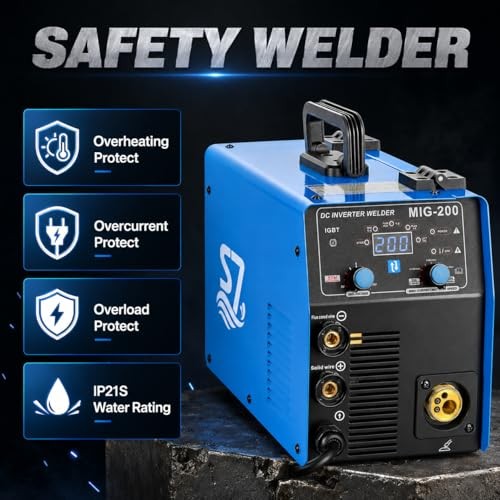 S7 MIG Welder Gas Gasless Flux Core Machine 120V Beginner Welding Tool