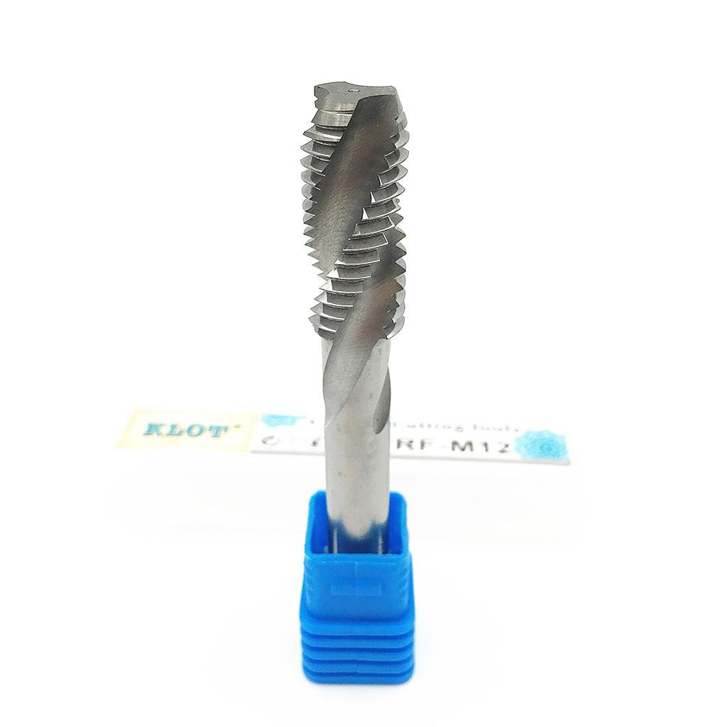 KLOT Solid Carbide Plug Tap M3-M20 Spiral Flute Machine Metric Screw Thread Tool