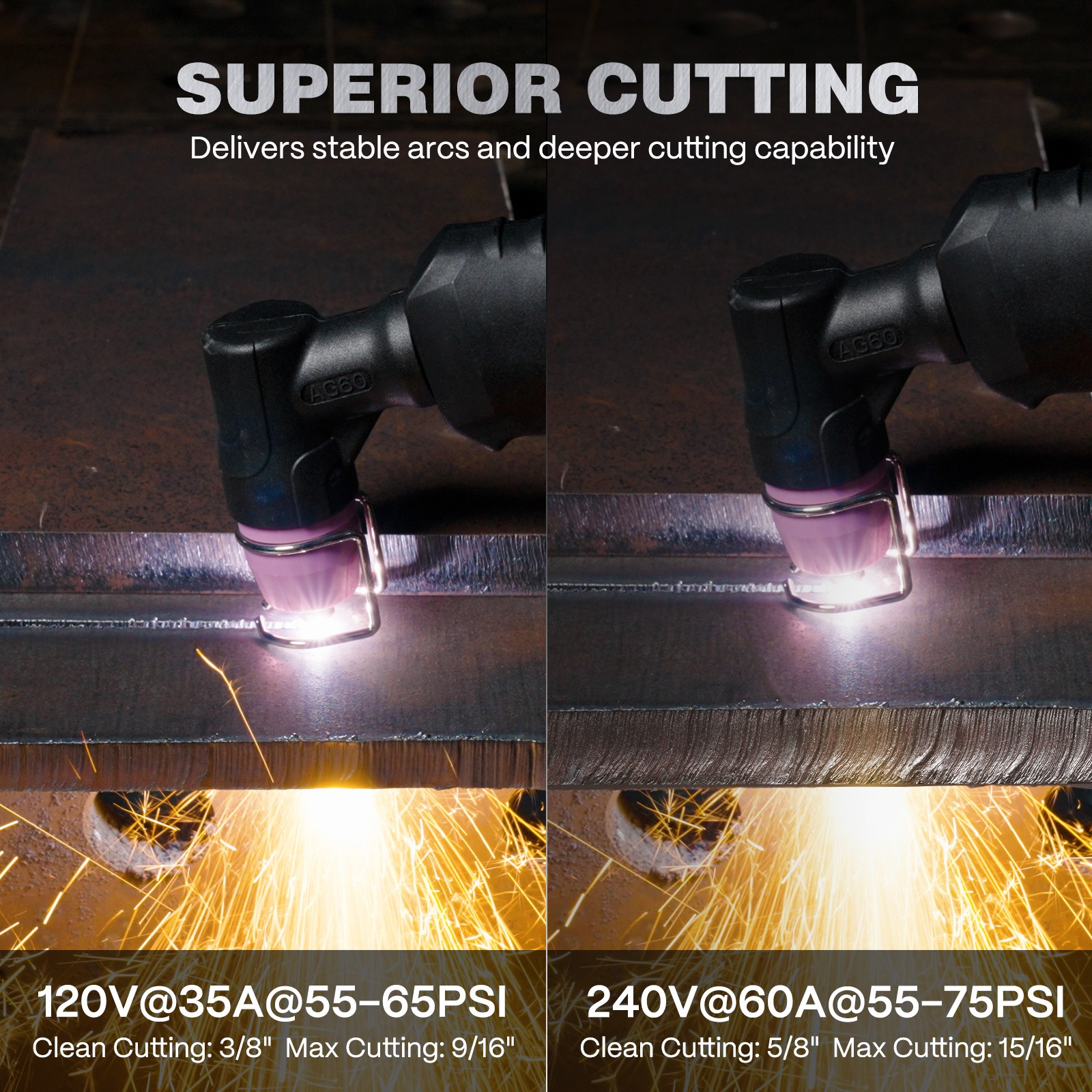 ARCCAPTAIN iControl CUT60 Pro Plasma Cutter APP Control 60Amp Pilot Arc 120/220V
