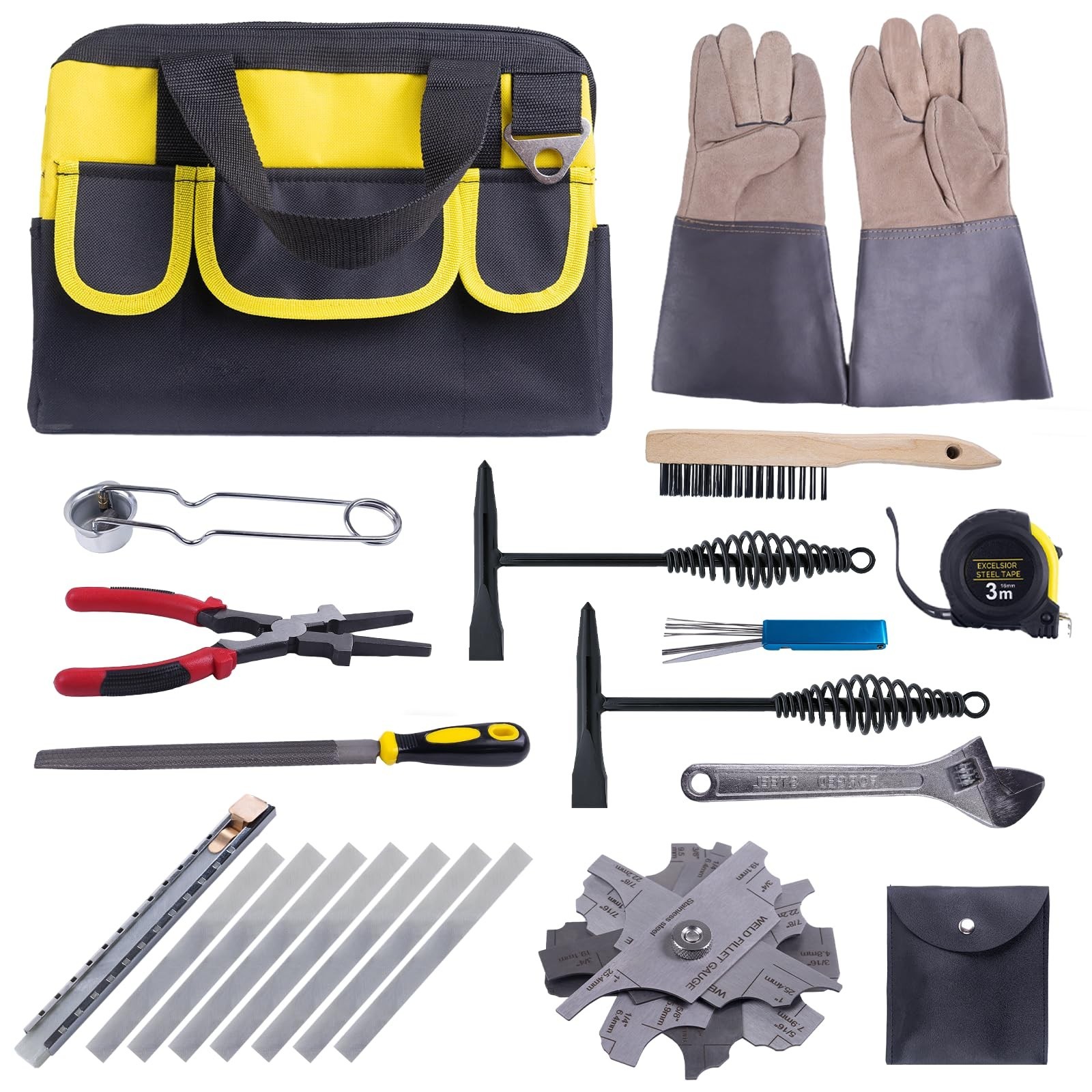 Welding Accessories Kit, 20-Piece Welding Tool Set with Storage Bag, Chipping…