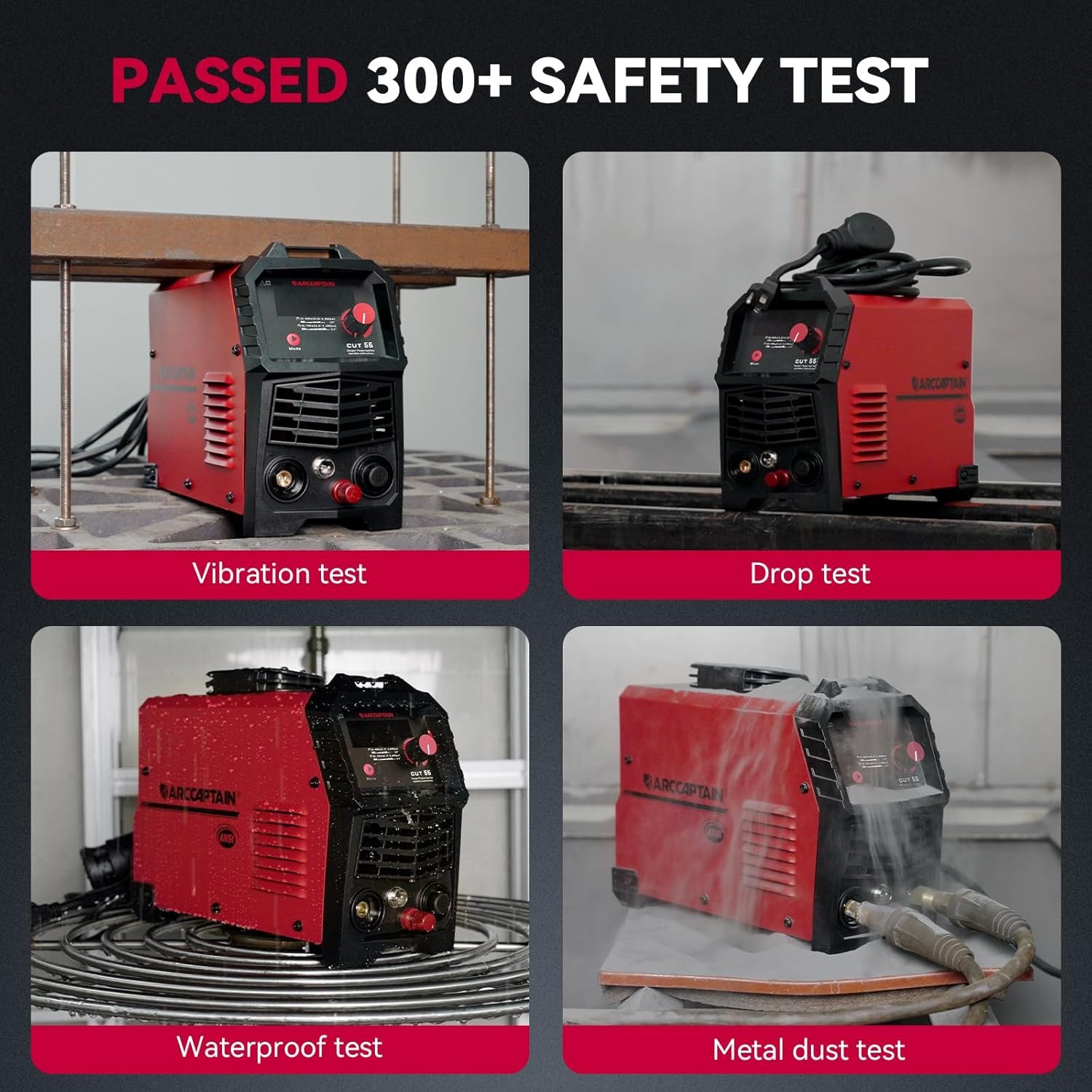 55A Plasma Cutter, Large LED Display, Non-Touch Pilot ARC Plasma Cutting Machine