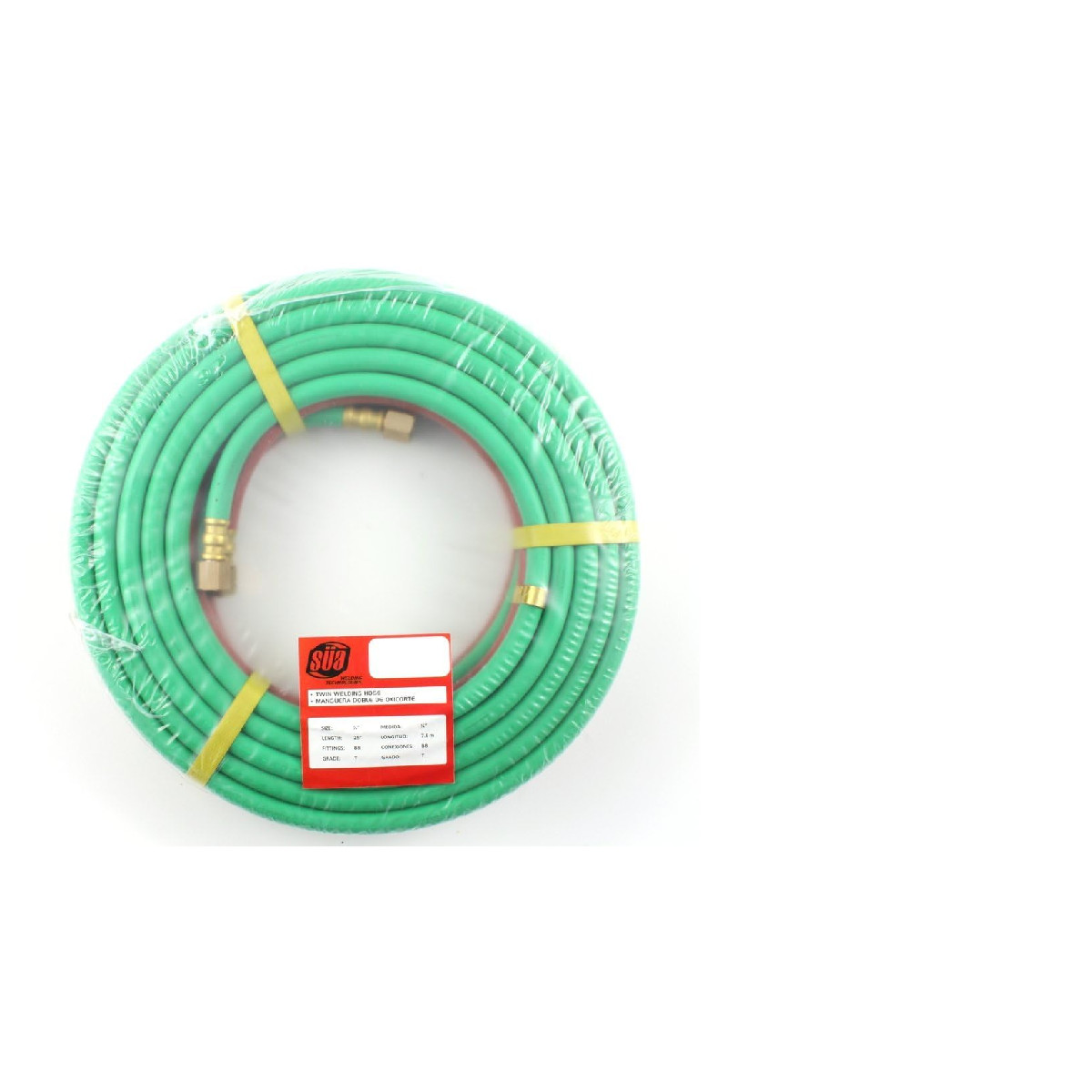 Süa Sa – 25 Feet Grade T – 1/4 Oxyfuel Twin Hose Bb Fittings
