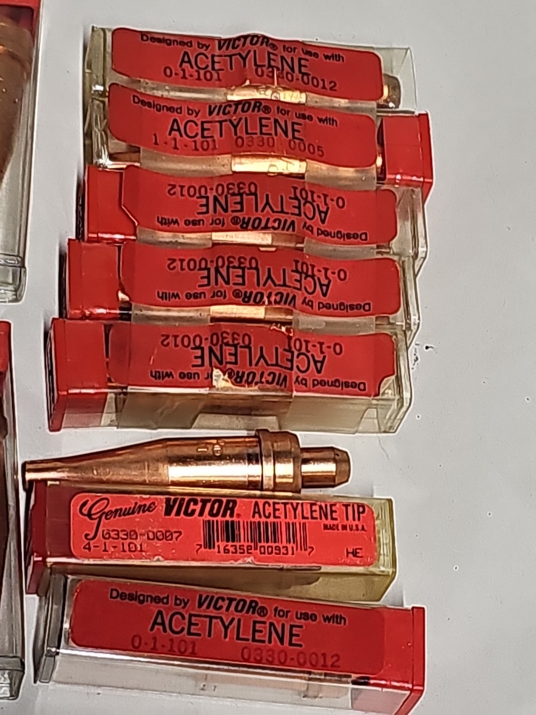Lot 25 Victor Acetylene Cutting Tips 0-1-101 1-1-101 2-1-101