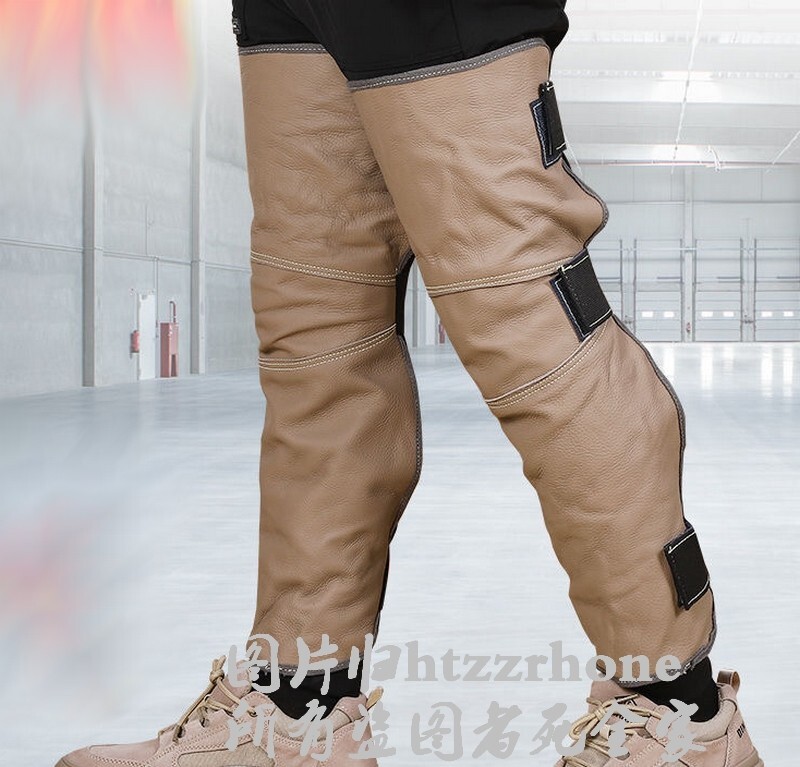23″ Long Pair Leather Fire Retardant Protective Welding Leg Guard Protector