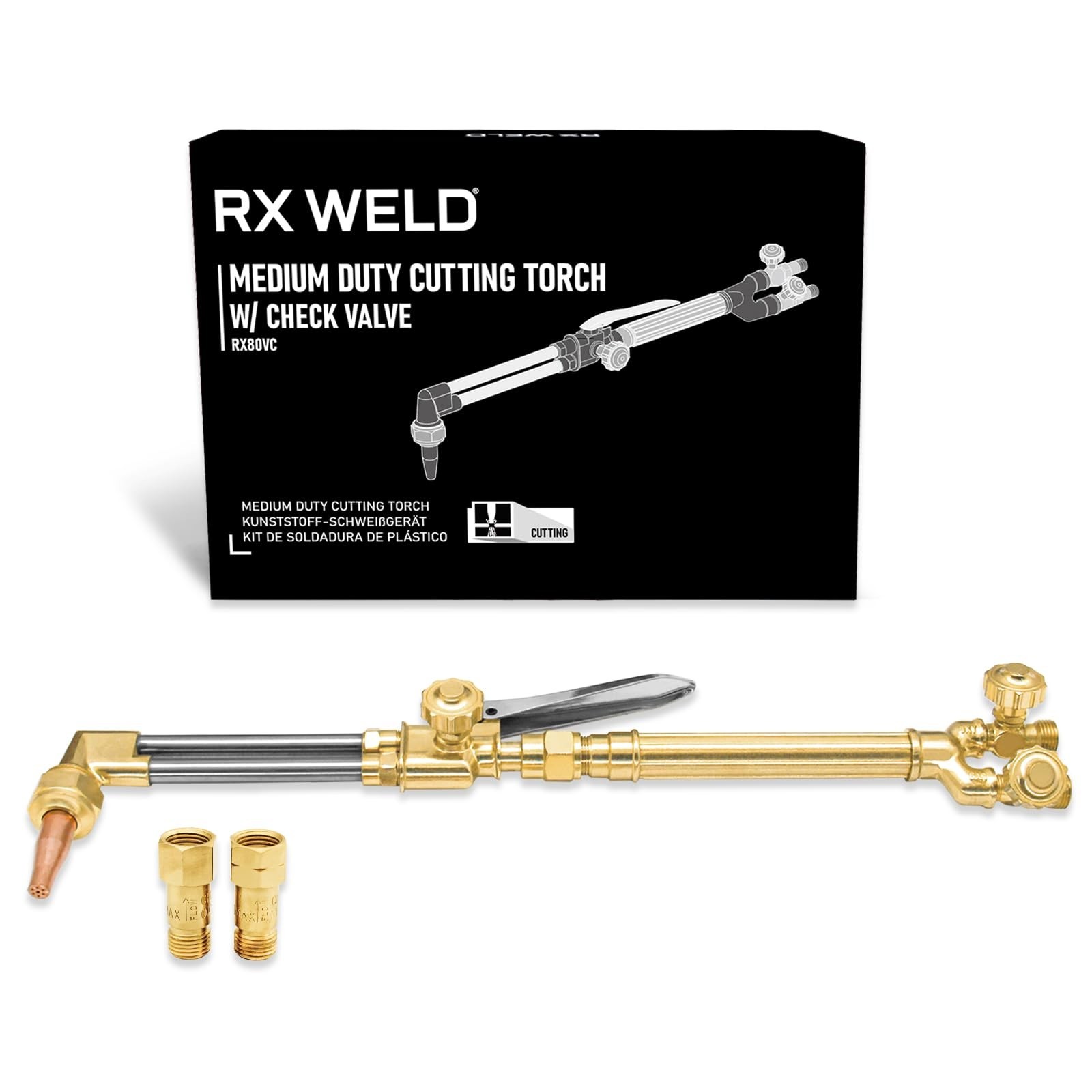 RX WELD V-Style Cutting Torch, Medium Duty, Check Valve | Oxy acetylene, A135…