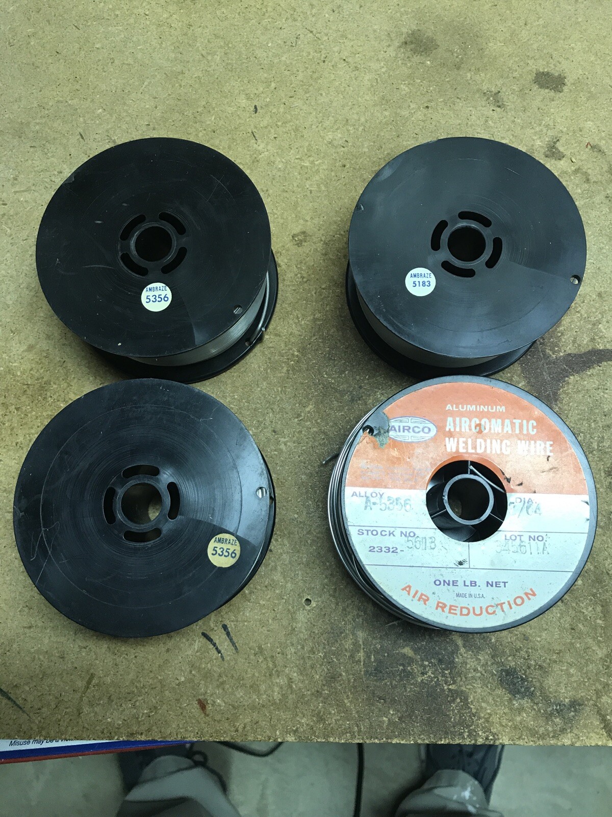 4 Pounds Of Spool Weld, 2 Rolls 5356, 1 Roll 5183, 1 Roll A-5356, Ambraze & Arco