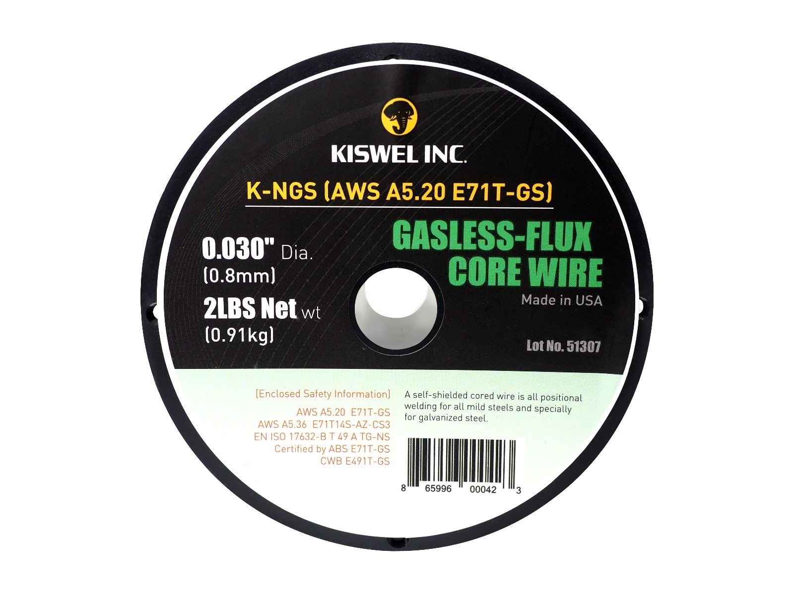 (Made In USA) E71T-GS 0.030 in. Dia 2lb. Gasless-Flux Core Wire Welding wire