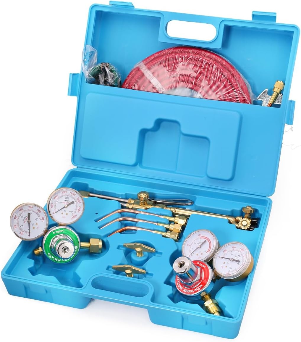 Stark USA Portable Oxygen Acetylene Welder Include Nozzles Cutting Blue