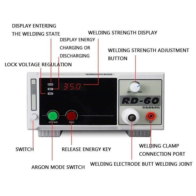 RD-60 Thermocouple Spot Welding Machine Temperature Measurement Wire Ball