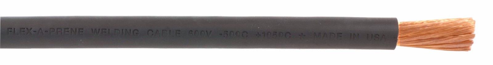 #2 AWG Flex-A-Prene® Welding/Battery Cable – Black – Made in USA (15 FEET)