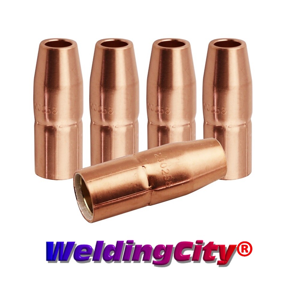WeldingCity® 5-pk MIG Welding Gun Nozzle 200258 1/2″ for Miller M-25/M-40 Hobart